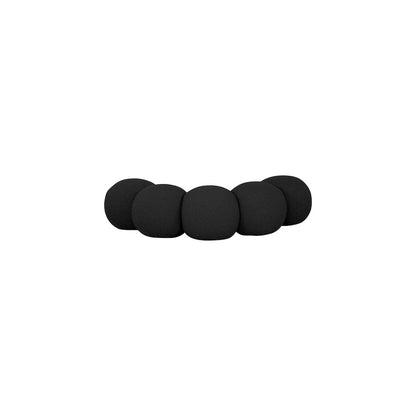Apollo Black Boucle Fabric Bench