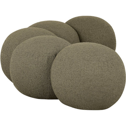 Apollo Olive Boucle Fabric Bench