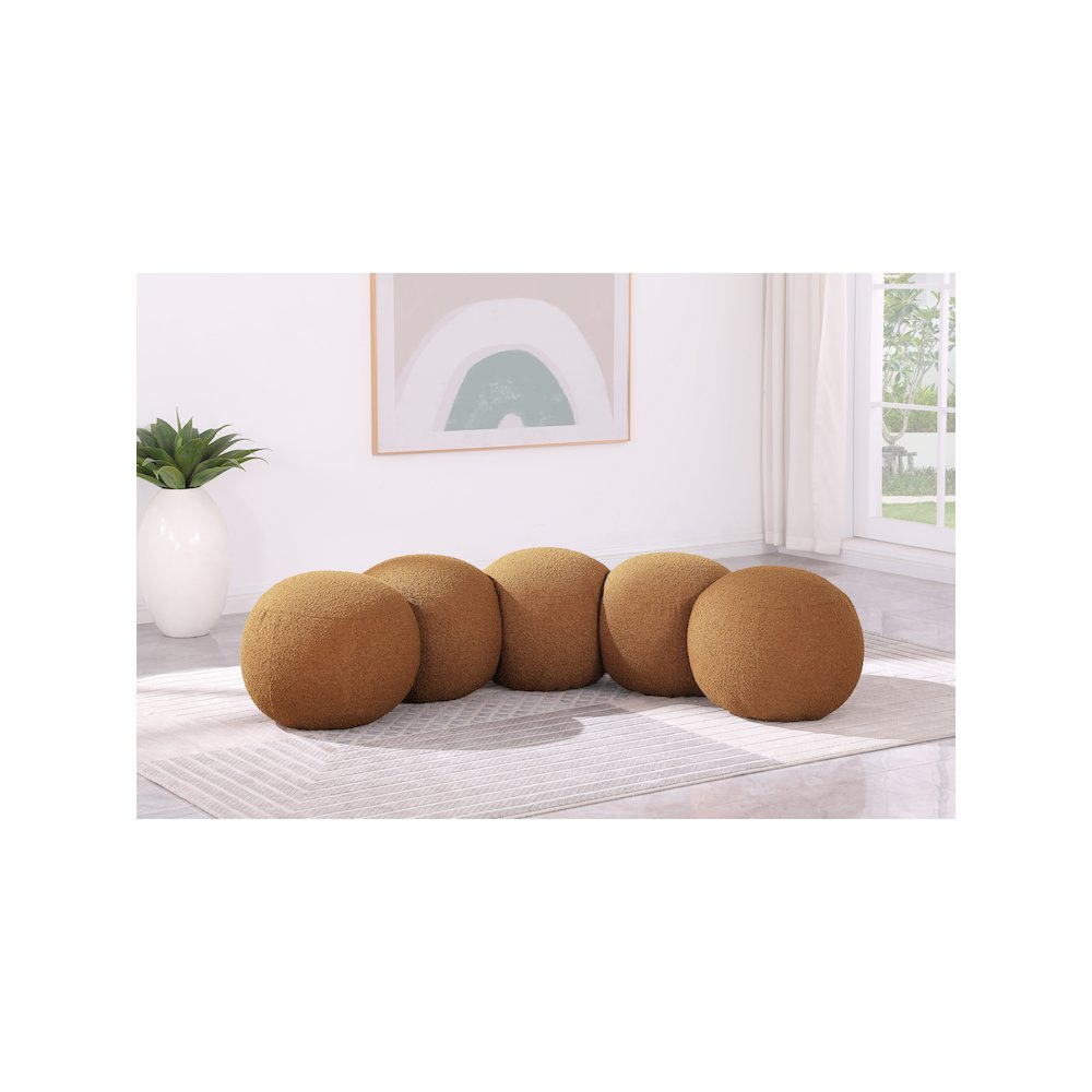 Apollo Saddle Boucle Fabric Bench