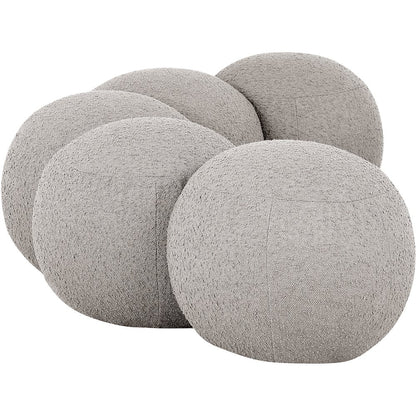 Apollo Taupe Boucle Fabric Bench