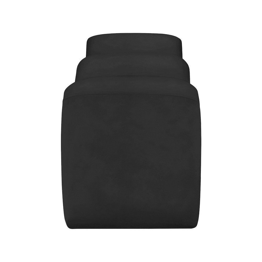 Willow Black Vegan Leather Bench