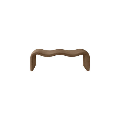 Willow Brown Vegan Leather Bench