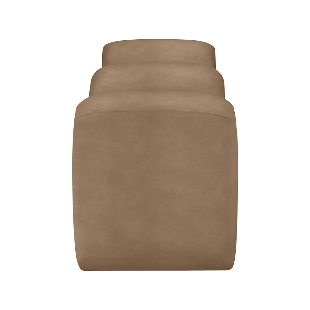 Willow Brown Vegan Leather Bench