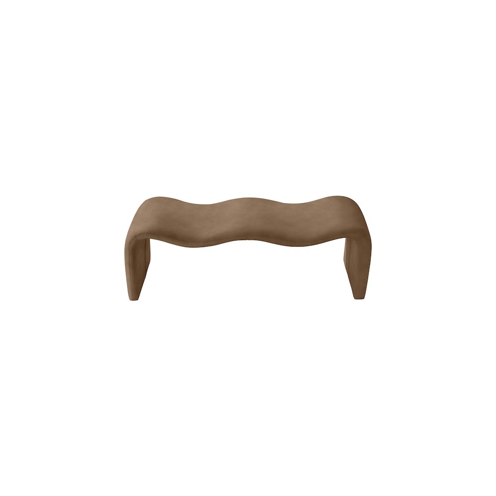 Willow Brown Vegan Leather Bench