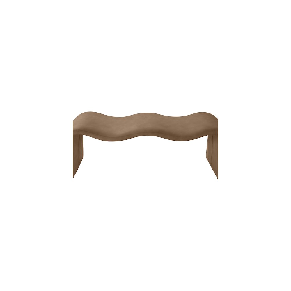 Willow Brown Vegan Leather Bench