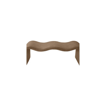 Willow Brown Vegan Leather Bench