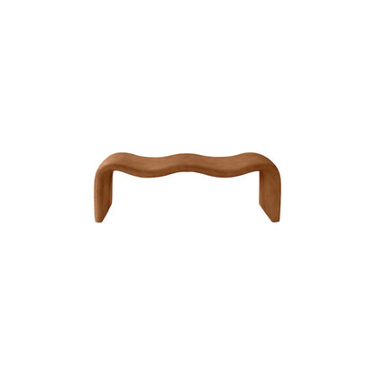 Willow Cognac Vegan Leather Bench