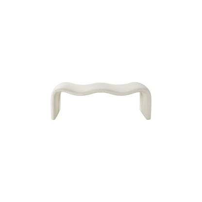 Willow Cream Vegan Leather Bench