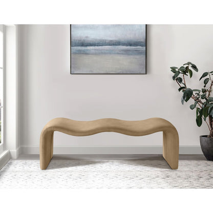 Willow Tan Vegan Leather Bench