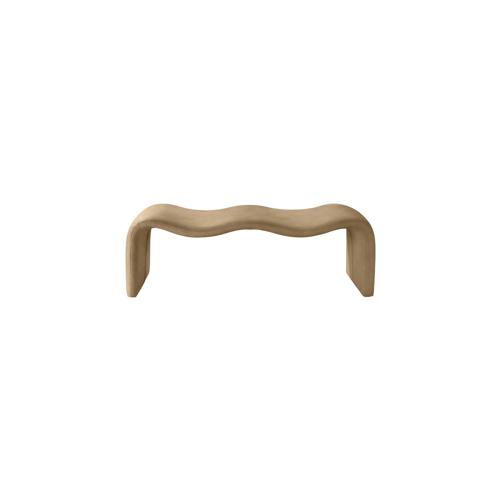 Willow Tan Vegan Leather Bench