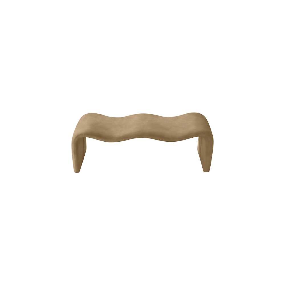 Willow Tan Vegan Leather Bench