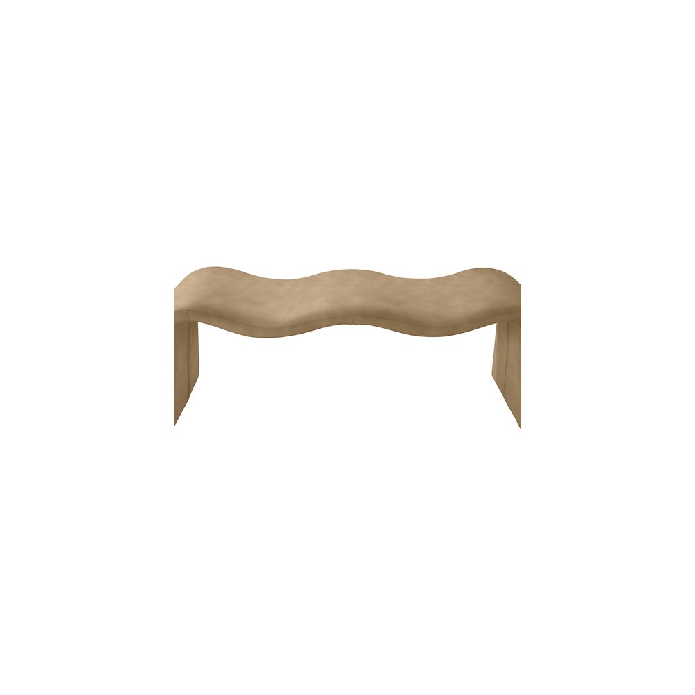 Willow Tan Vegan Leather Bench