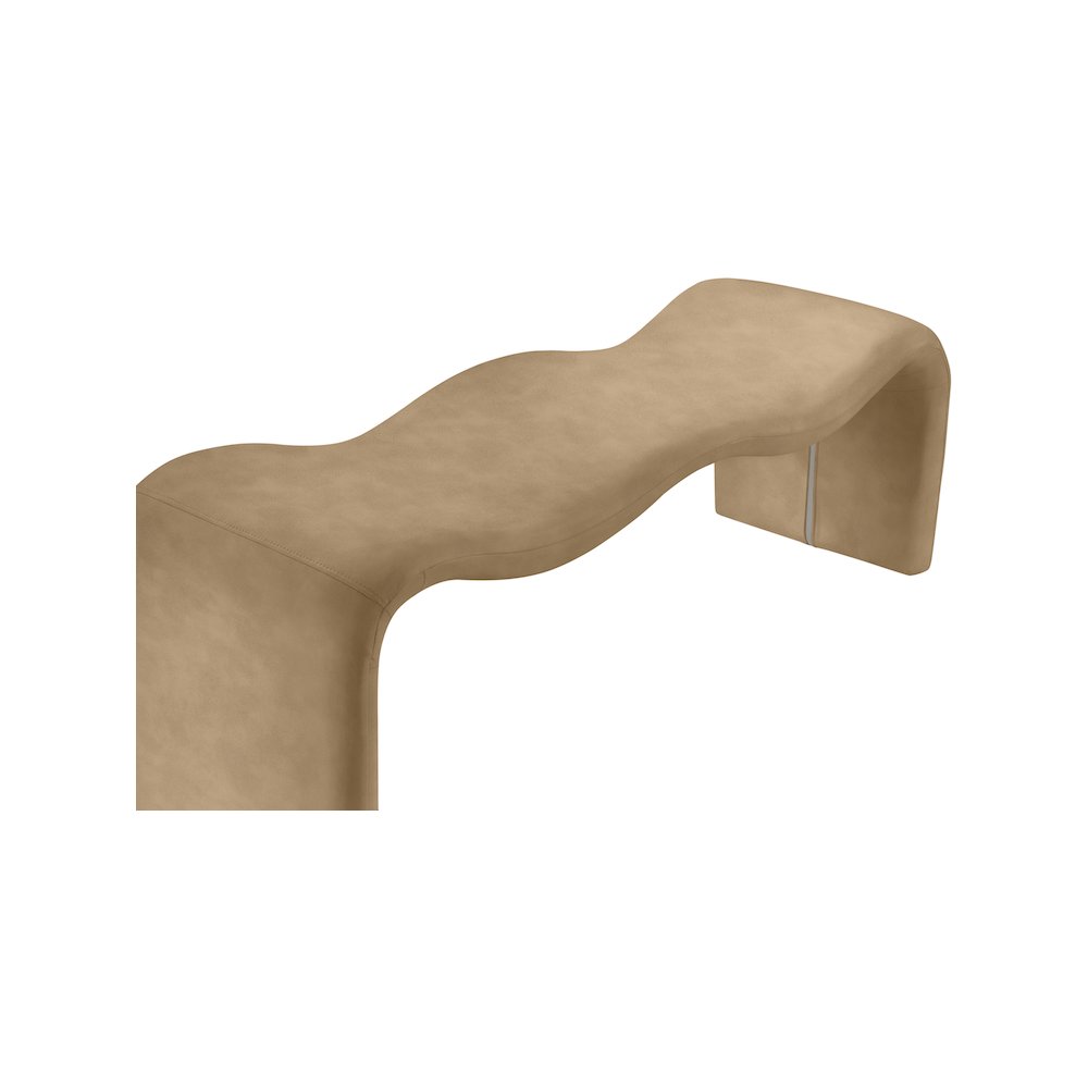 Willow Tan Vegan Leather Bench