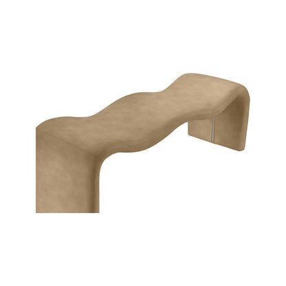 Willow Tan Vegan Leather Bench