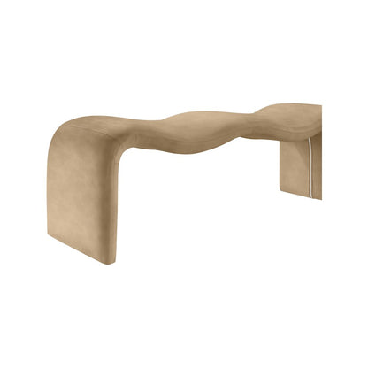 Willow Tan Vegan Leather Bench