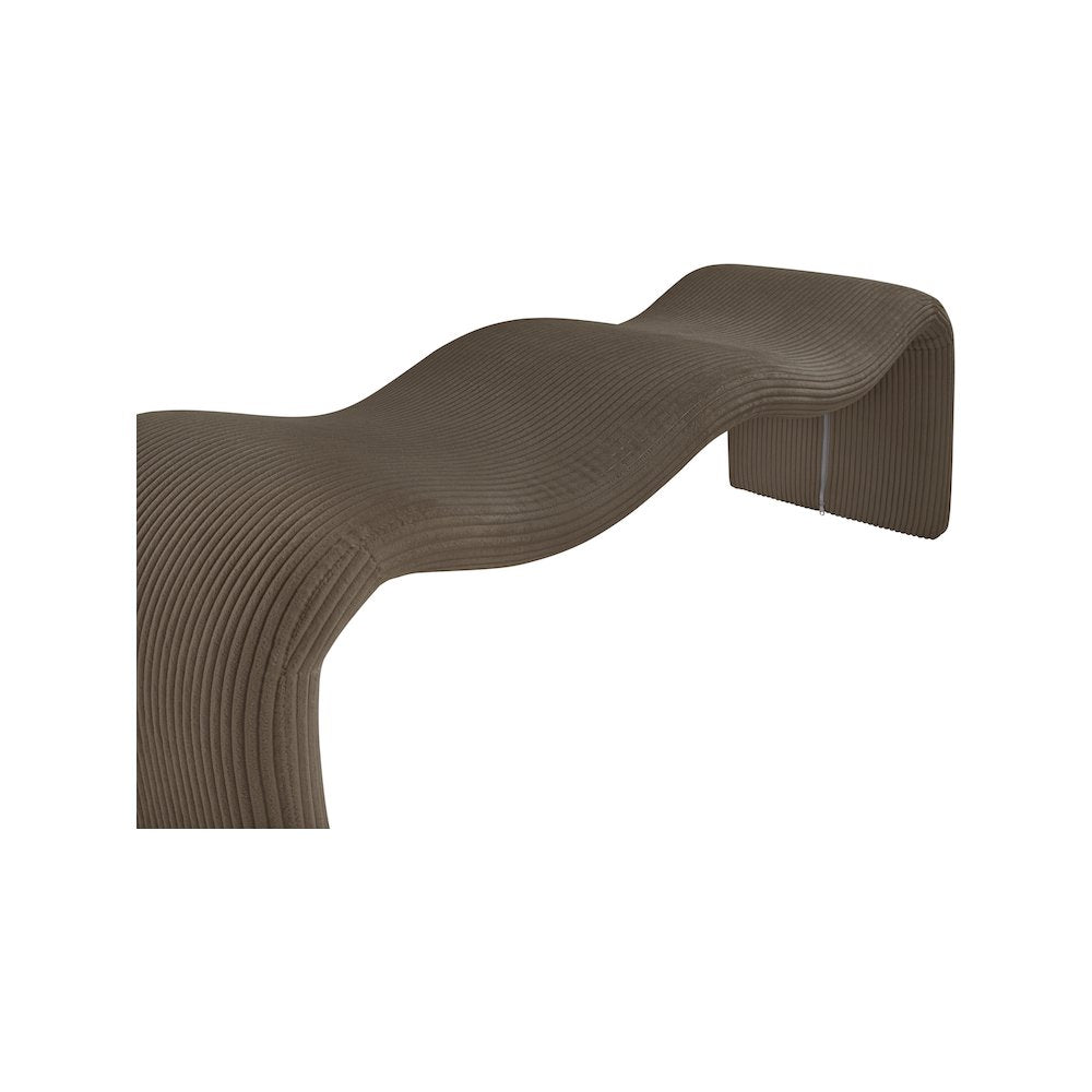 Willow Brown Corduroy Fabric Bench