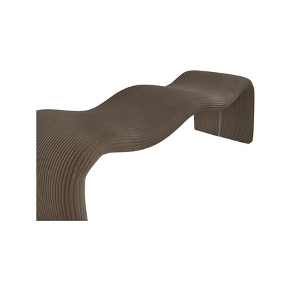 Willow Brown Corduroy Fabric Bench
