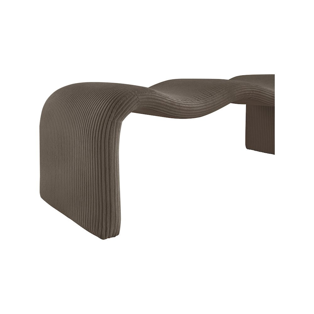Willow Brown Corduroy Fabric Bench