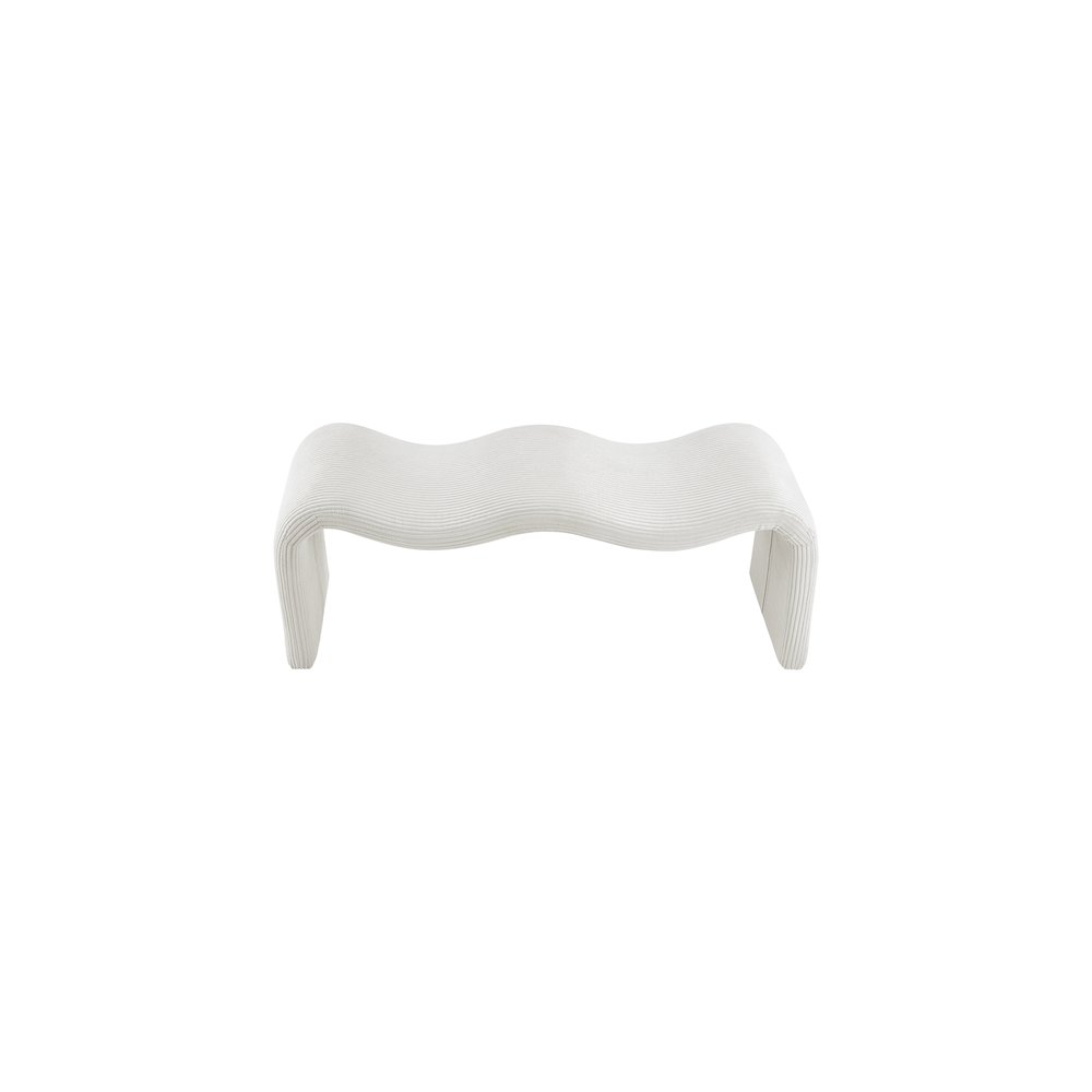 Willow Cream Corduroy Fabric Bench