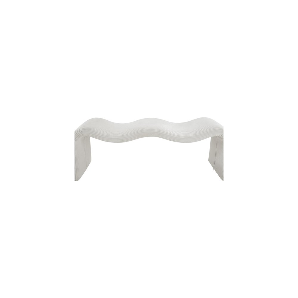 Willow Cream Corduroy Fabric Bench