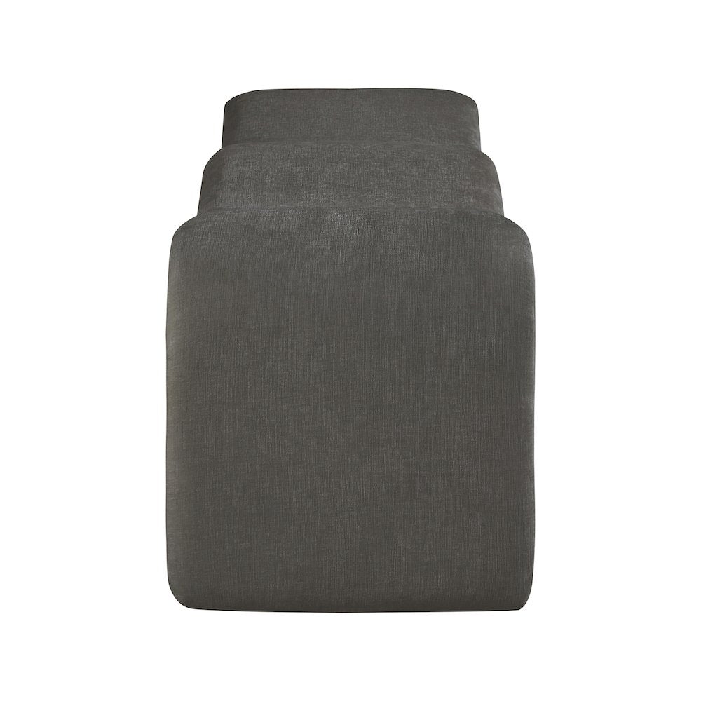 Willow Grey Chenille Fabric Bench