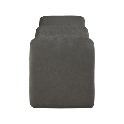 Willow Grey Chenille Fabric Bench