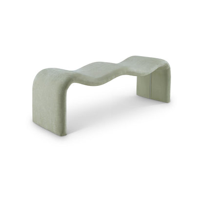 Willow Mint Chenille Fabric Bench