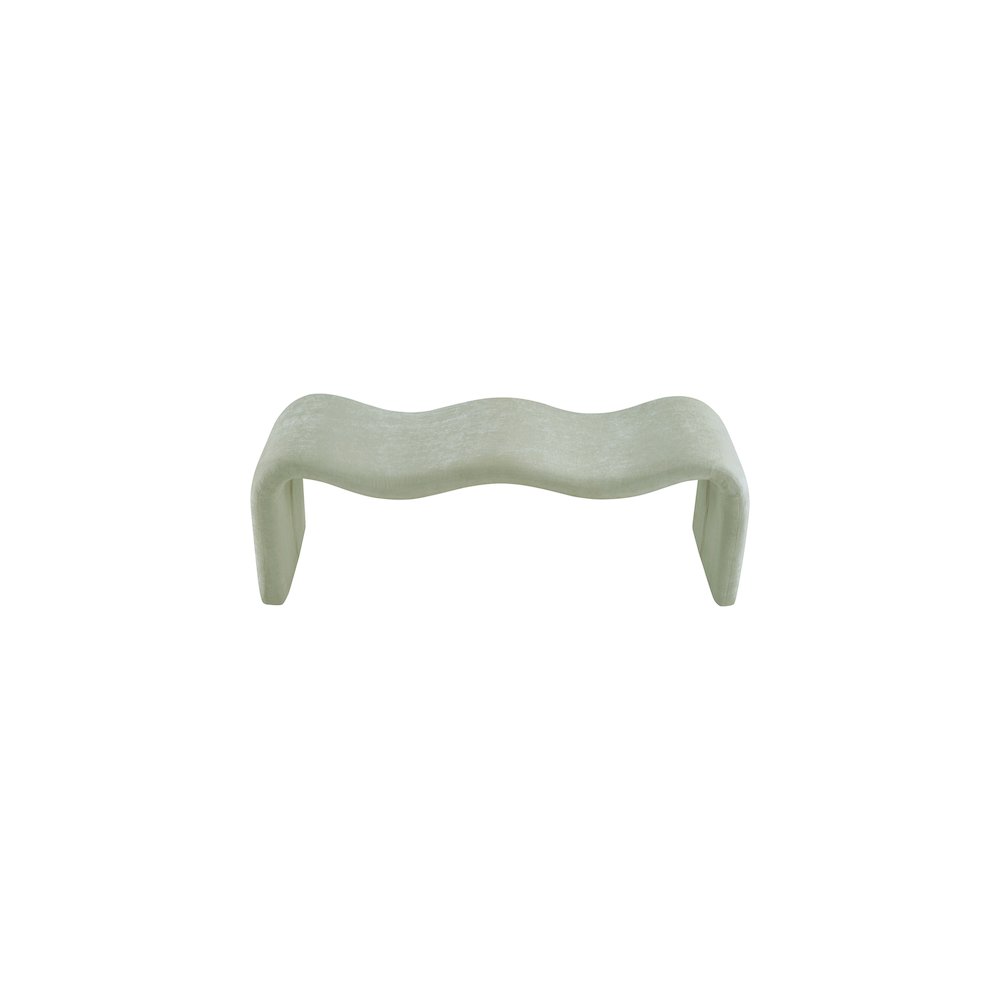 Willow Mint Chenille Fabric Bench