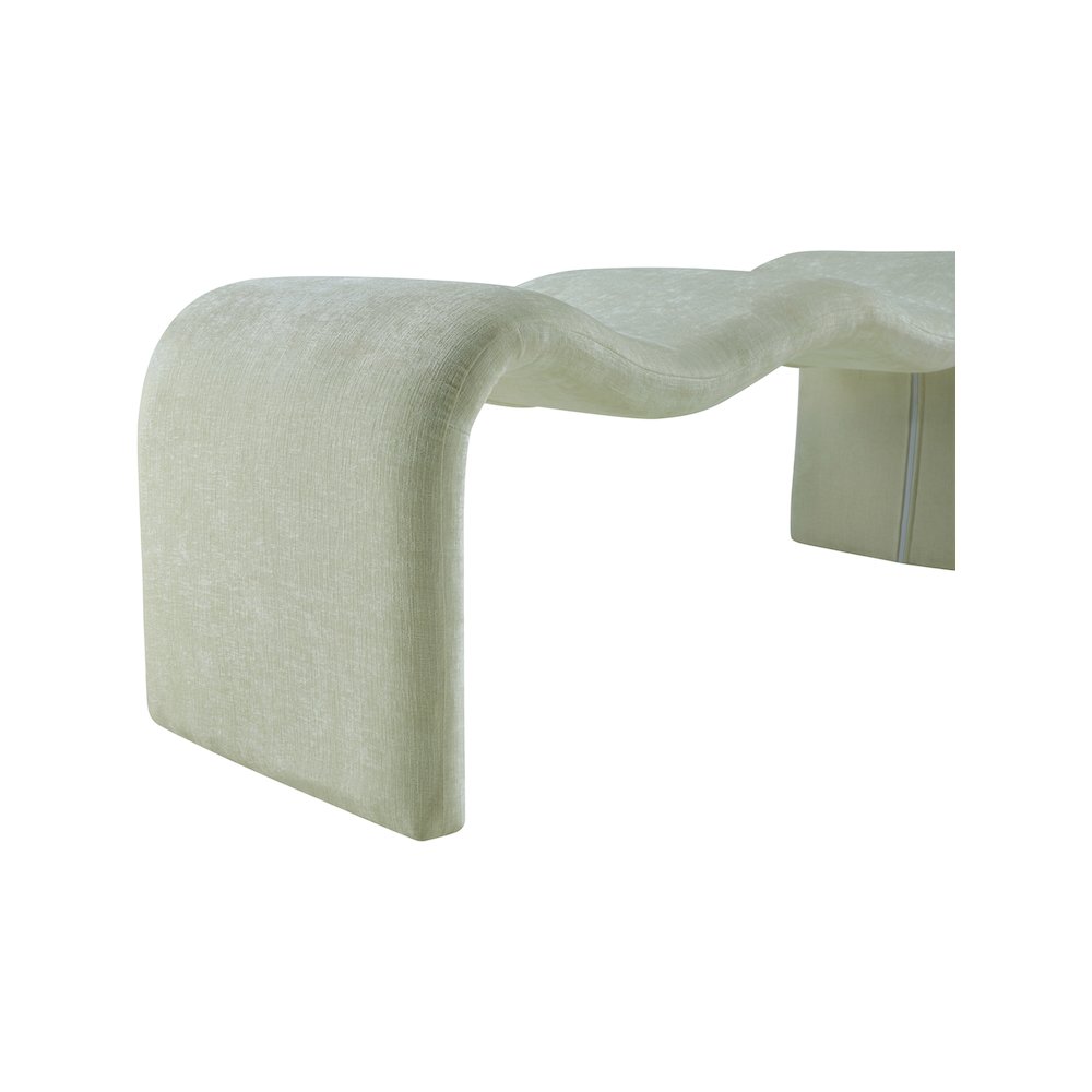 Willow Mint Chenille Fabric Bench