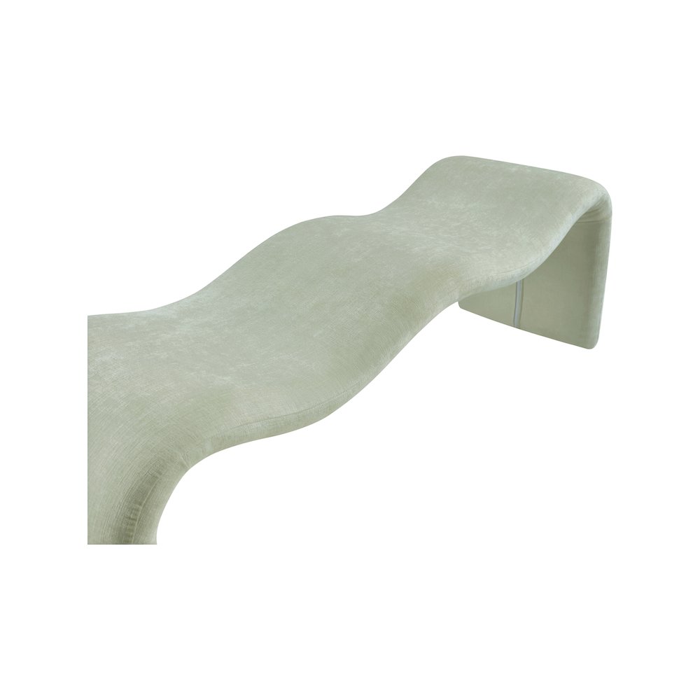 Willow Mint Chenille Fabric Bench