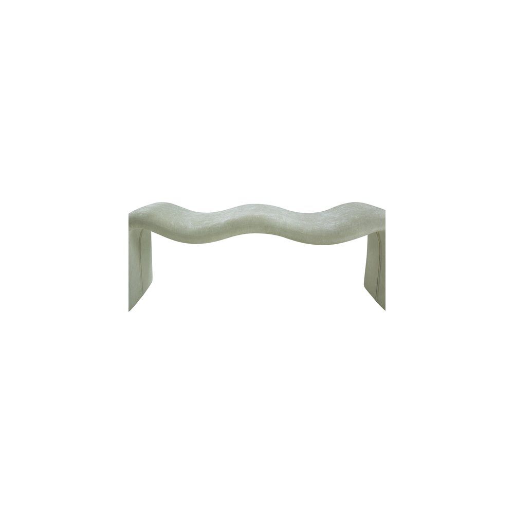 Willow Mint Chenille Fabric Bench