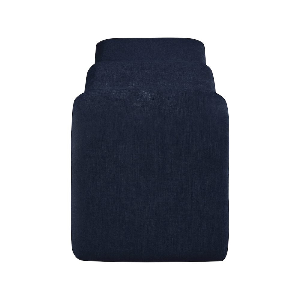 Willow Navy Chenille Fabric Bench