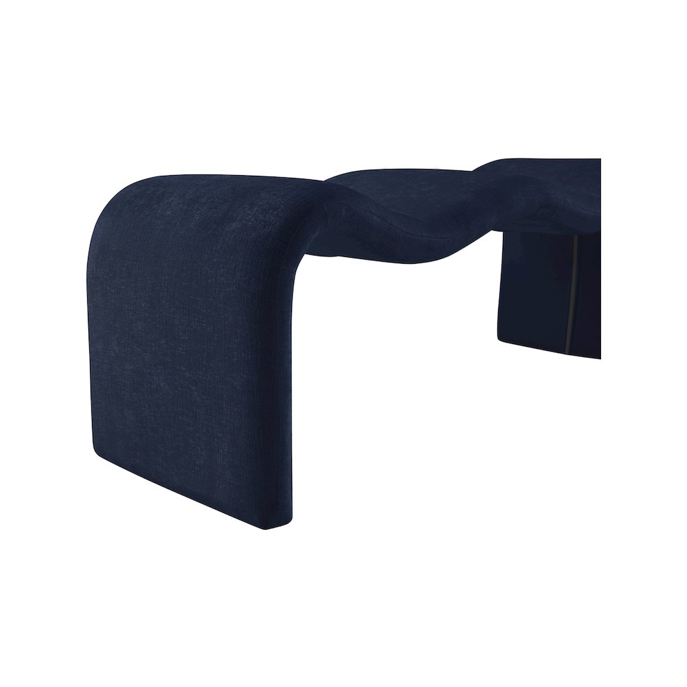 Willow Navy Chenille Fabric Bench