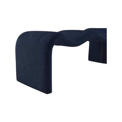 Willow Navy Chenille Fabric Bench