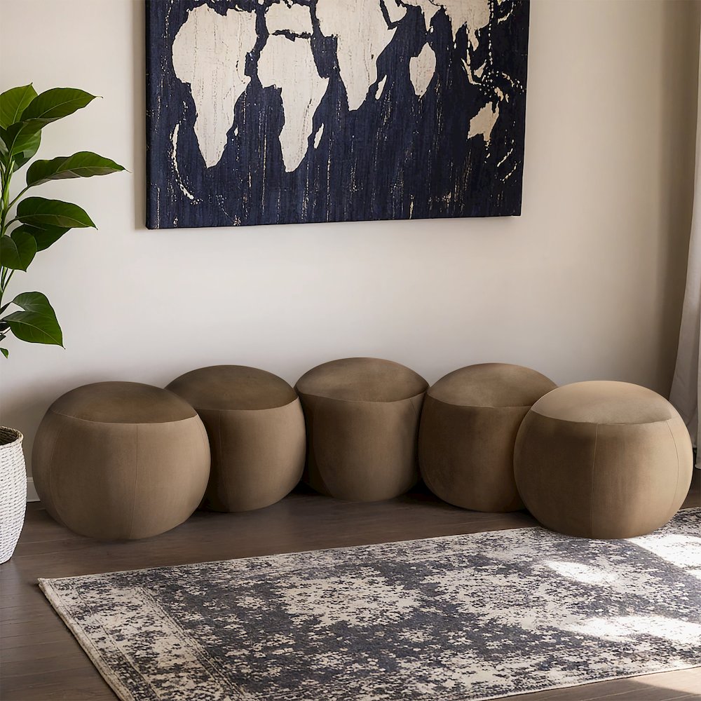 Apollo Beige Velvet Bench