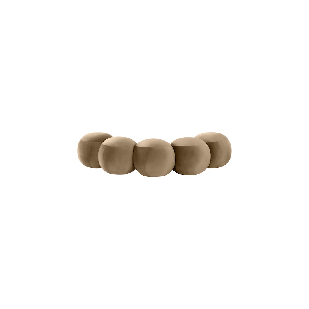 Apollo Beige Velvet Bench