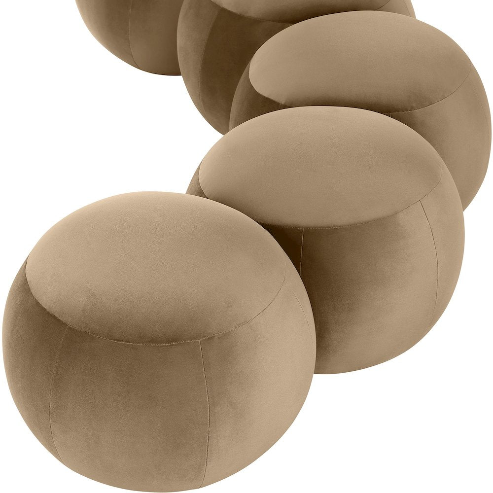 Apollo Beige Velvet Bench
