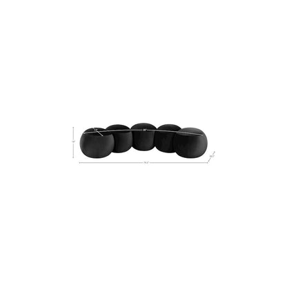 Apollo Black Velvet Bench