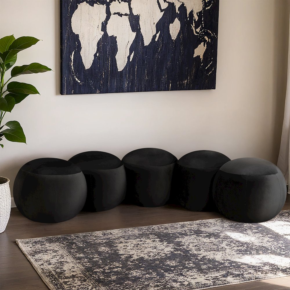 Apollo Black Velvet Bench