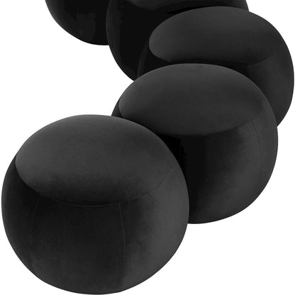 Apollo Black Velvet Bench