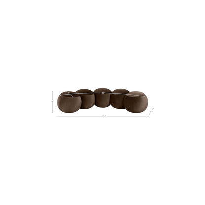 Apollo Brown Velvet Bench