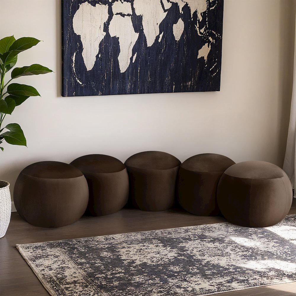 Apollo Brown Velvet Bench