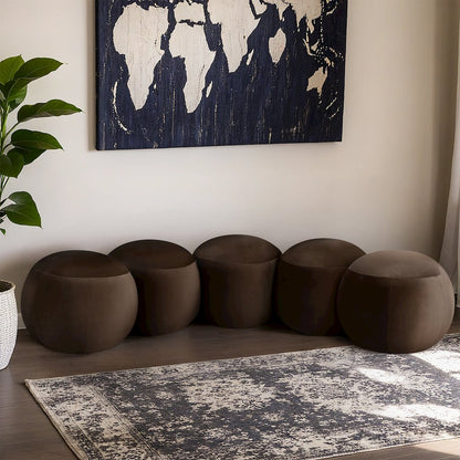 Apollo Brown Velvet Bench