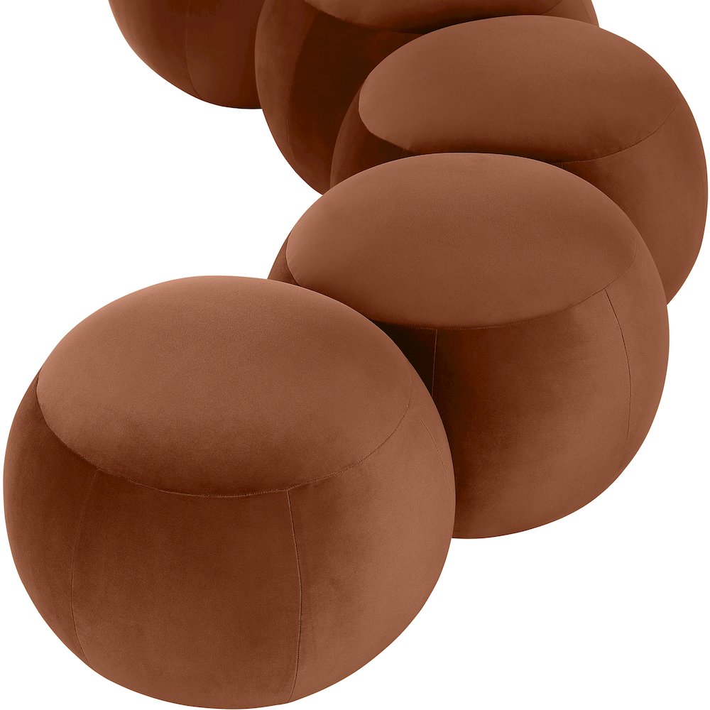 Apollo Cognac Velvet Bench