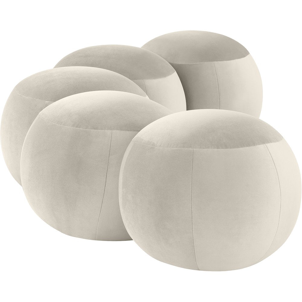Apollo Cream Velvet Bench