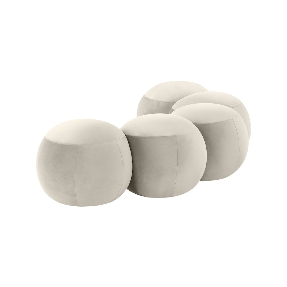 Apollo Cream Velvet Bench