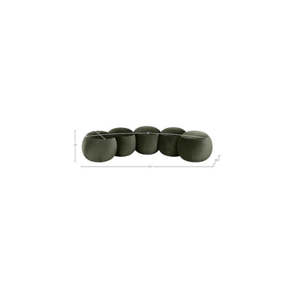 Apollo Green Velvet Bench