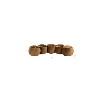 Apollo Saddle Velvet Bench