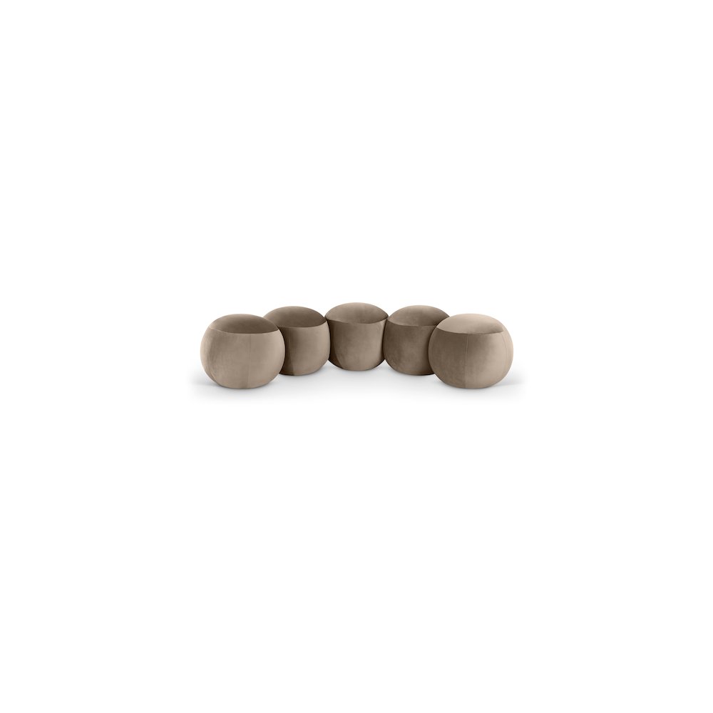 Apollo Taupe Velvet Bench