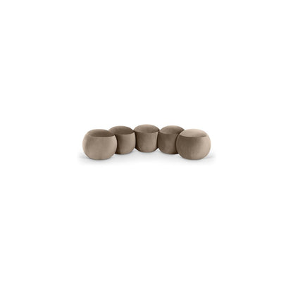 Apollo Taupe Velvet Bench